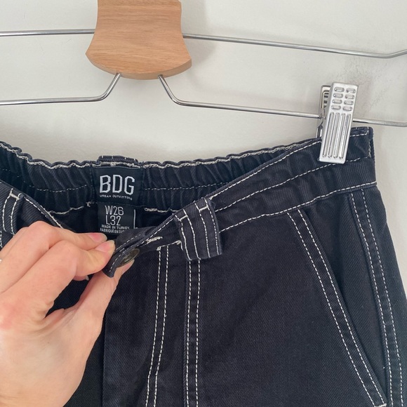 BDG Black and white cargo/carpenter pants size 26 - Picture 3 of 5